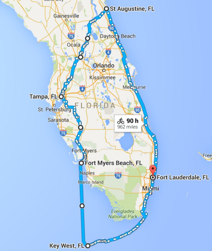 Florida Bicycle Map Printablemapforyou Maps