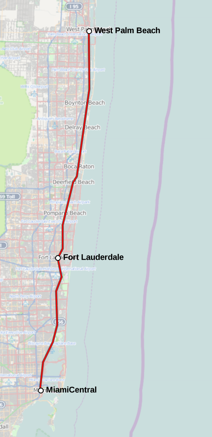 Florida Brightline Train Map