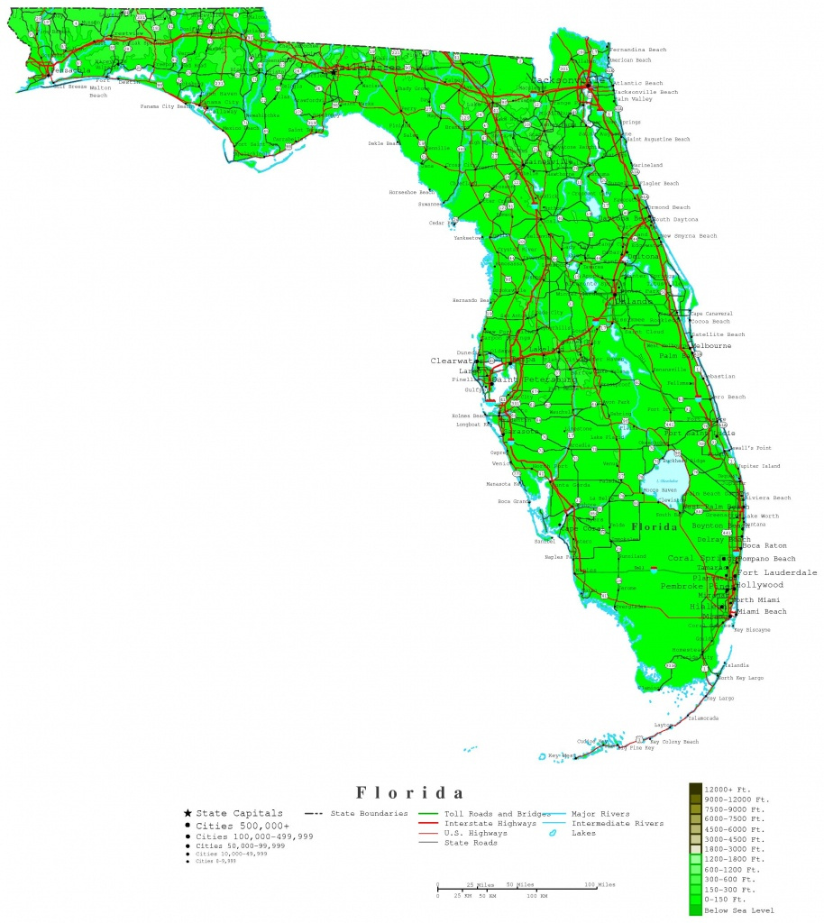 Florida Elevation Map By Address Printable Maps