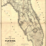 Florida Historical Vintage State Map Map Of Florida Framed Maps Map