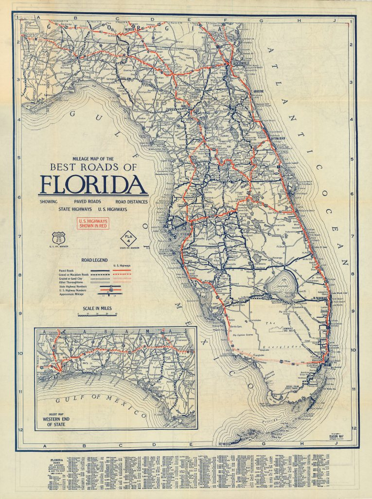 Florida Memory Clason s Guide Map Of Florida C 1927 Labelle 