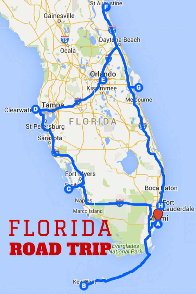 FLORIDA ROAD TRIP MAP ITINERARY floridatraveltipskids Road Trip 