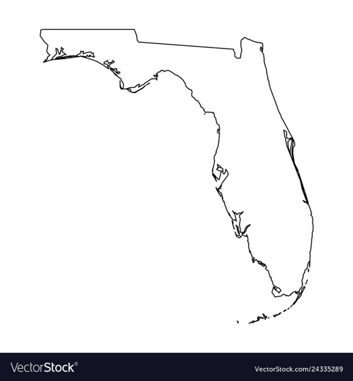 State Of Florida Map Black And White