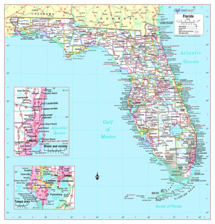 Florida Map State In Large Print