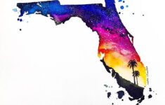 Florida watercolors illustration watercolorgalaxy