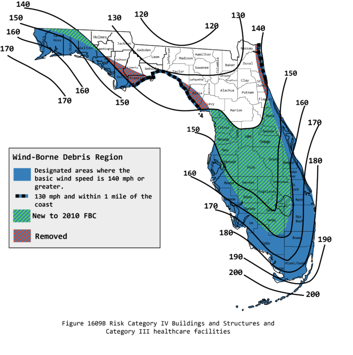 Pasco County Florida Wind Speed Map