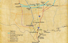 Fort Worth Cattle Drive Route
