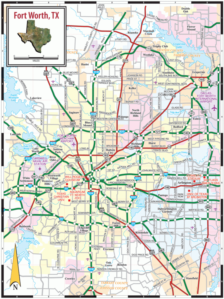 Ft Worth Street Map