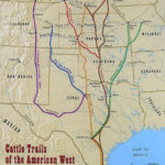 Found This 1870 Map Of The Cattle Trails Of The West Cattle Trails