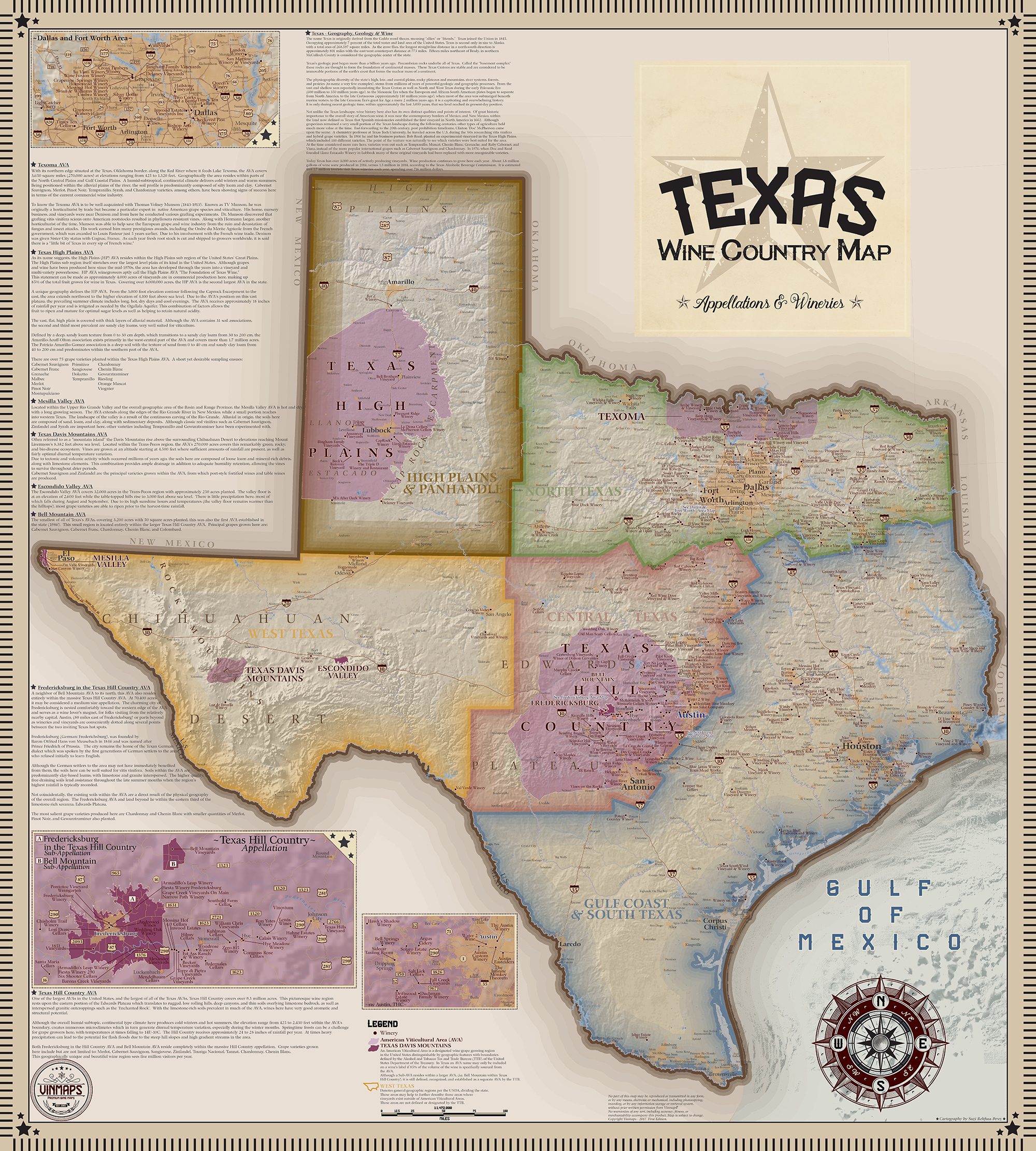 Fredericksburg Texas Winery Map Printable Maps