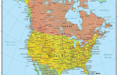 free political map of north america with countries in pdf 1 Free Political Map Of North America With Countries In PDF