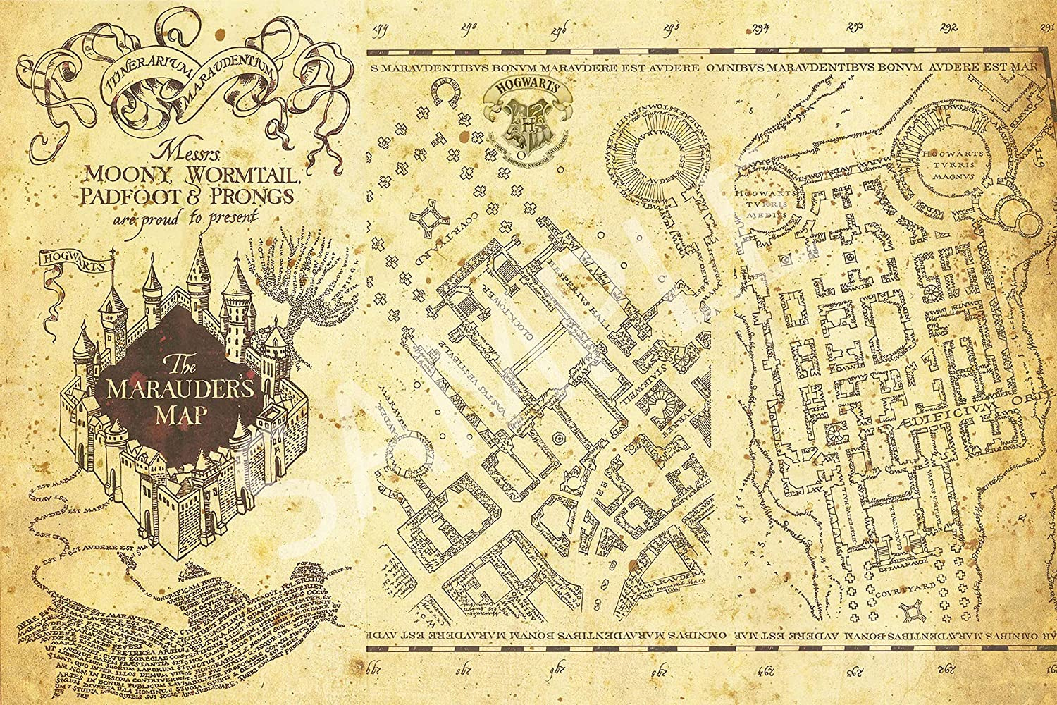 Free Printable Full Size Marauders Map