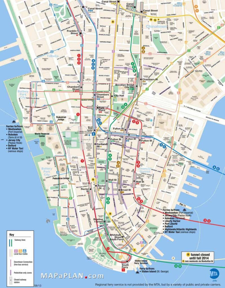 Printable Map Of Manhattan Free