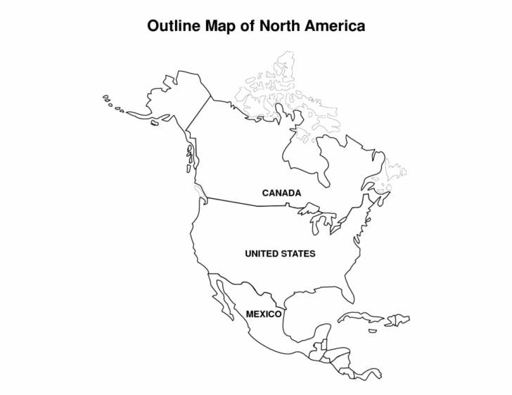 Map Of North America Printable Free