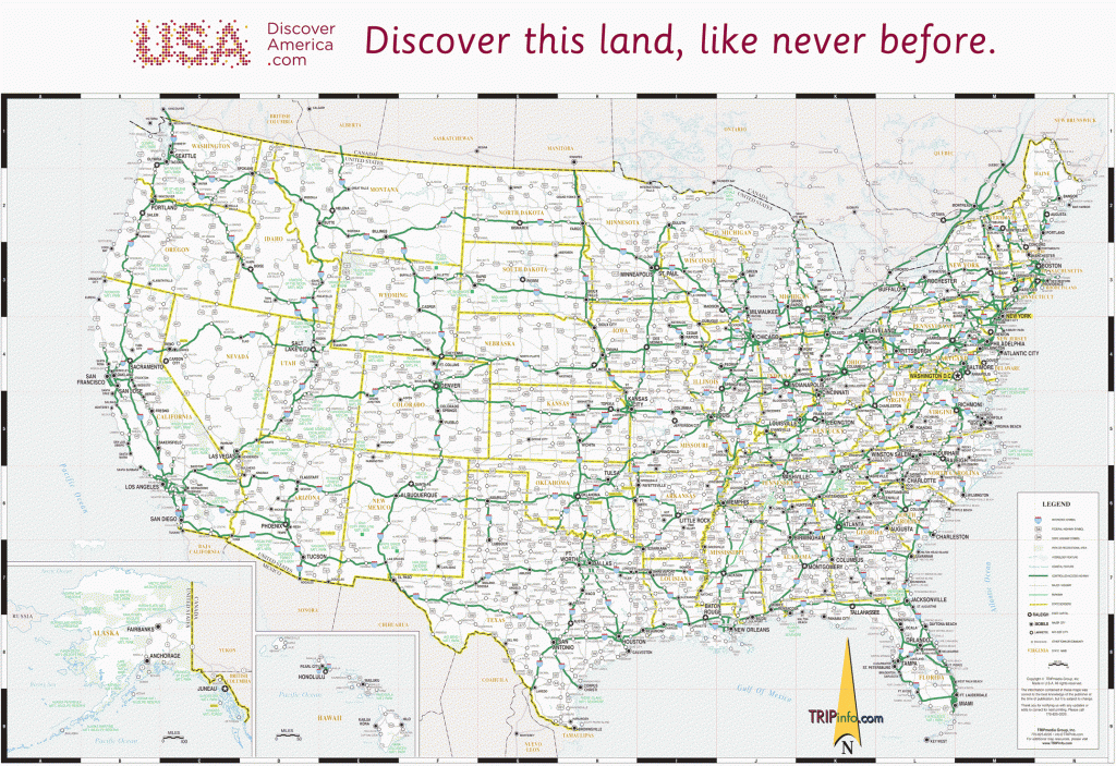 Free Printable Road Map Of The United States Printable US Maps