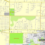 Gainesville Florida US Printable Vector Street City Plan Map Full