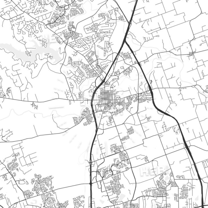 Printable Map Of Georgetown, Texas