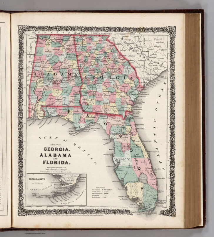 Map Of Alabama, Florida, And Georgia