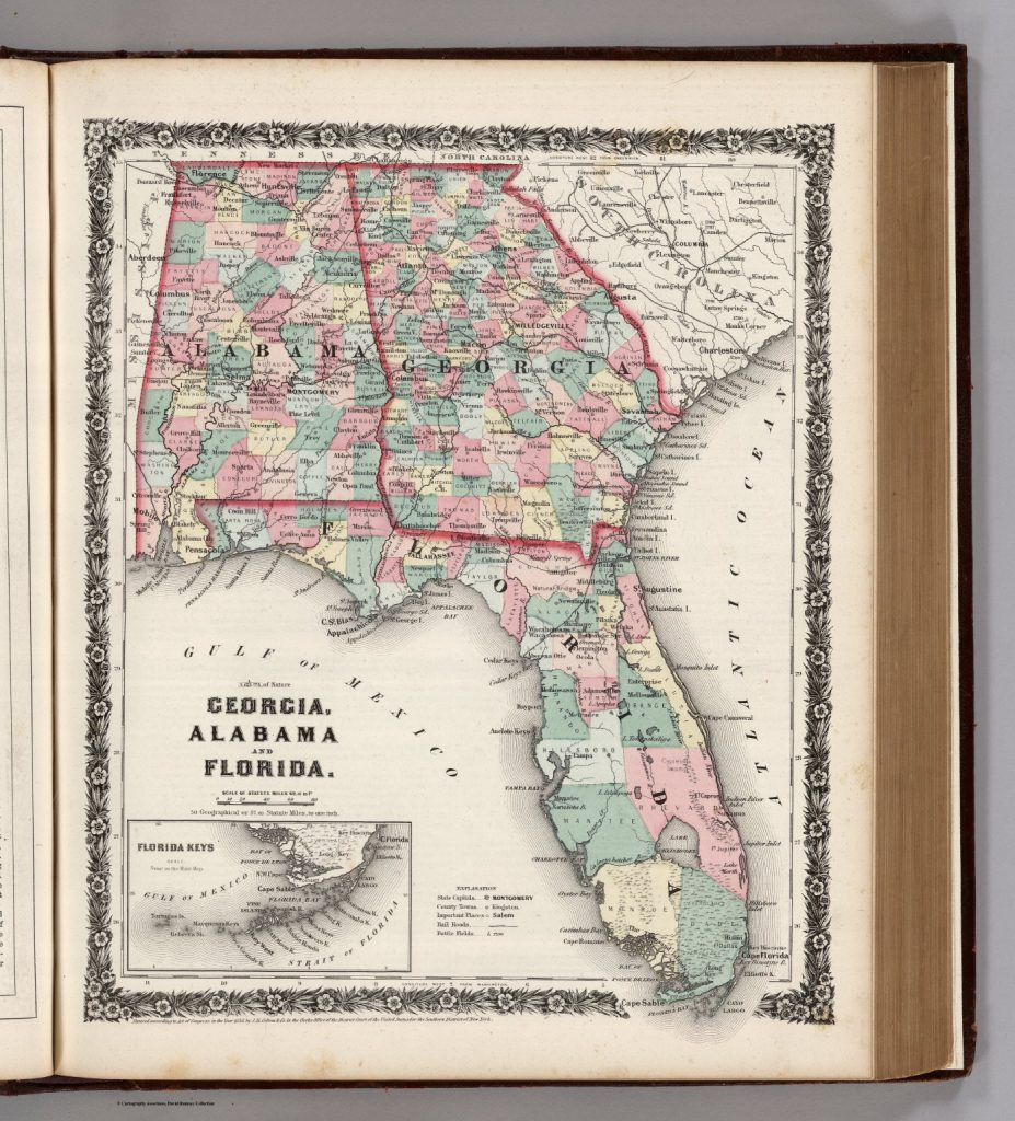 Georgia Alabama And Florida David Rumsey Historical Map Collection 