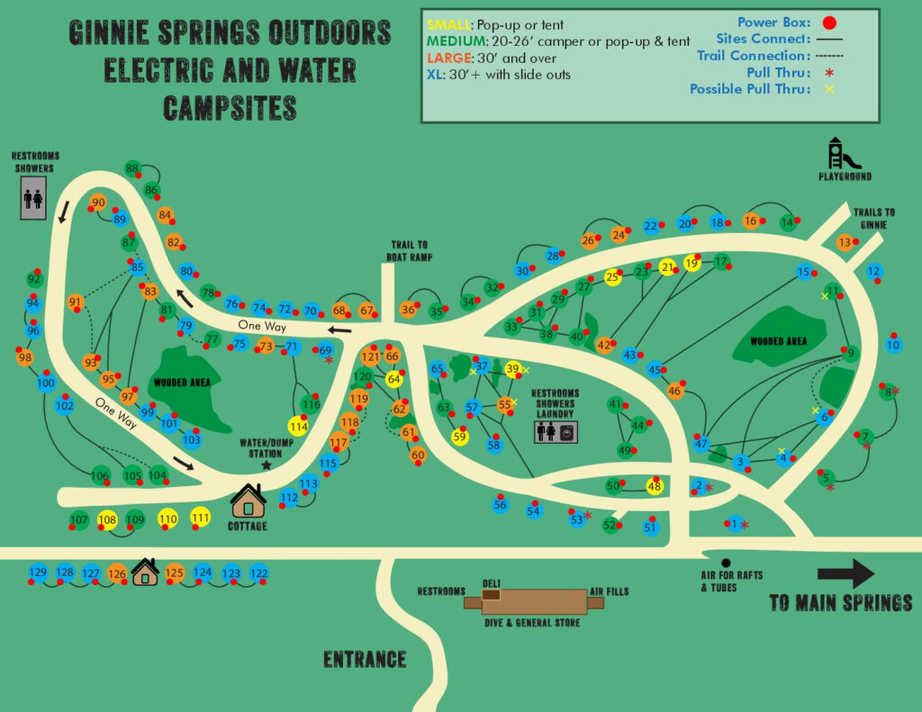 Ginnie Springs Map Wells Printable Map