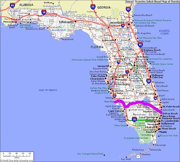 Google Map Of Florida Map Of The World