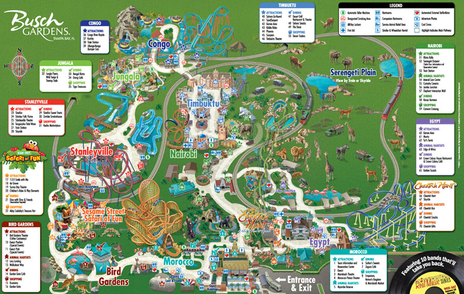 Guga Guia Voce Em Orlando MAPA DO BUSCH GARDENS TAMPA BAY