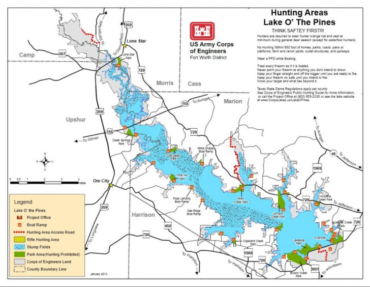 East Texas Lakes Map