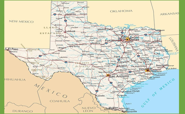 Road Map Of Texas Oklahoma Please