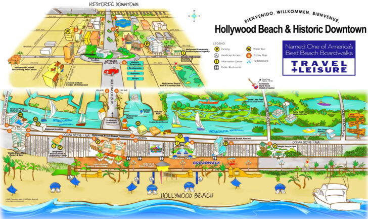 Hollywood Beach Florida Map