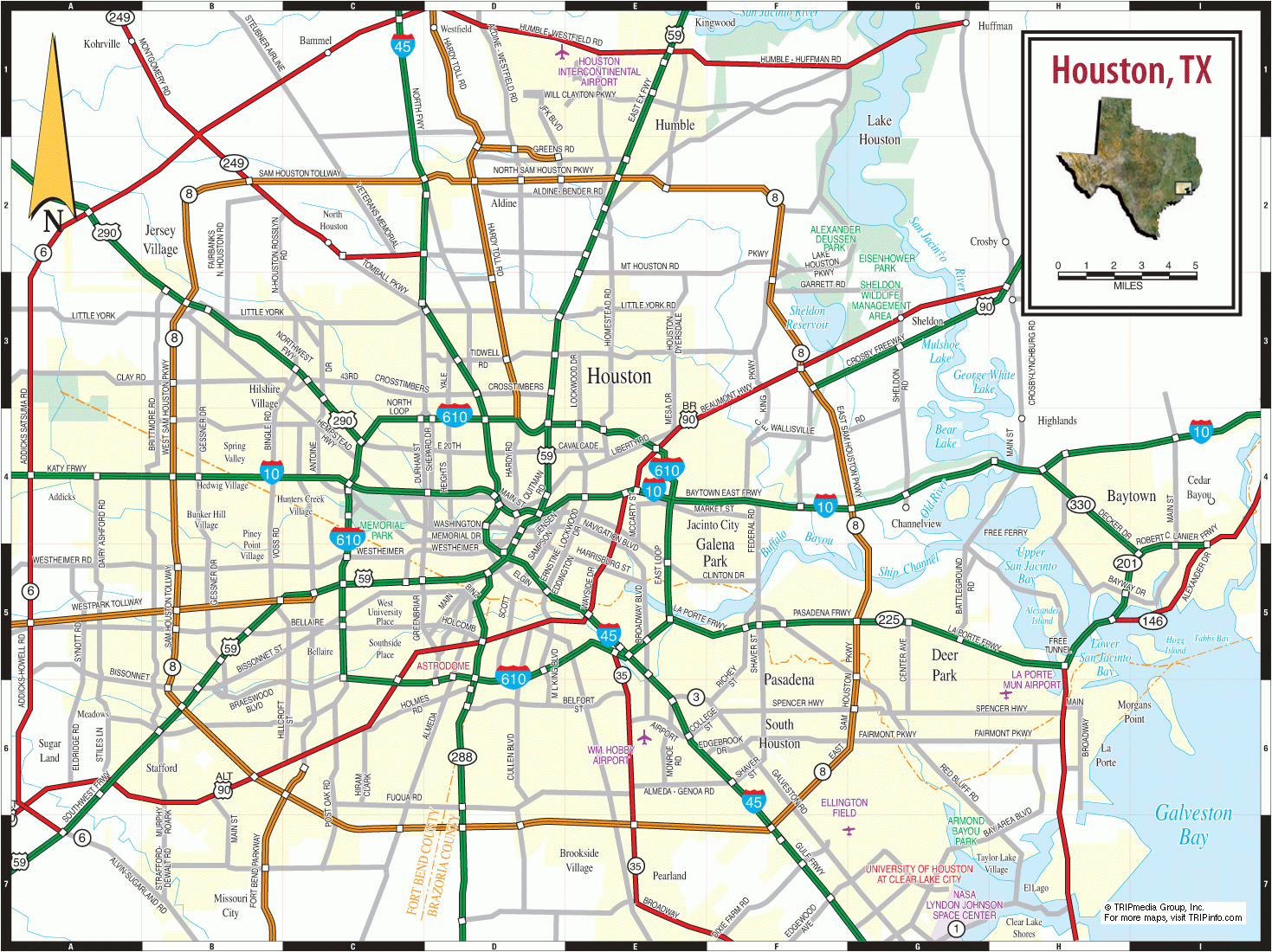 Houston Texas City Map Map Pictures