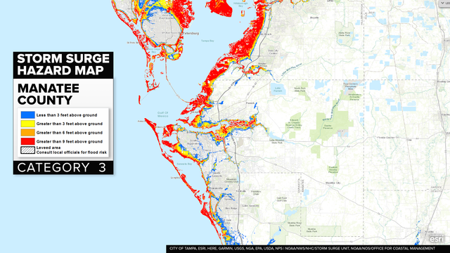 Manatee County Storm Surge Map | Wells Printable Map