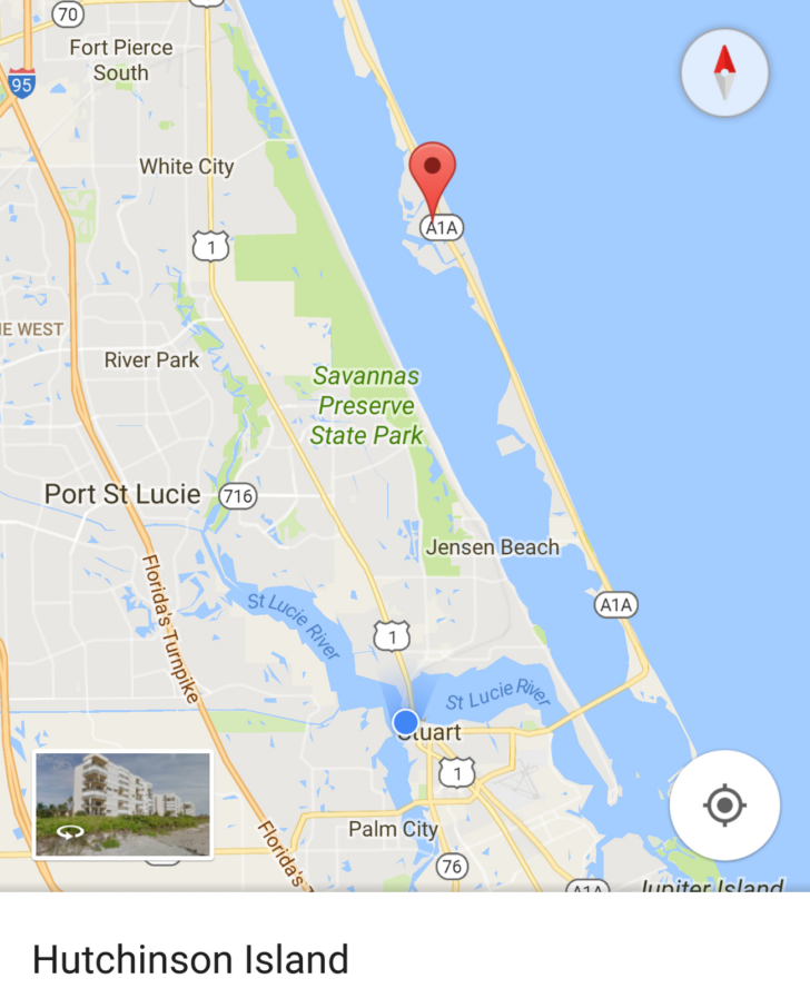 Hutchinson Beach Florida Map