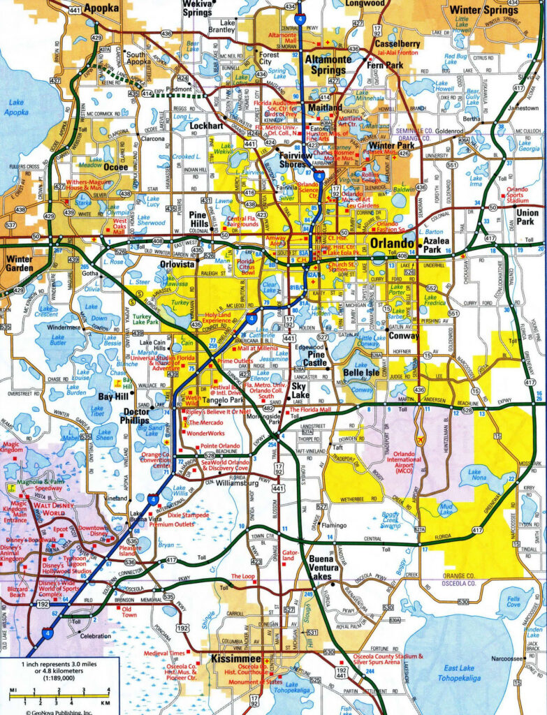 Image Result For Orlando Highway Map Map Of Florida Poster Pictures Map ...