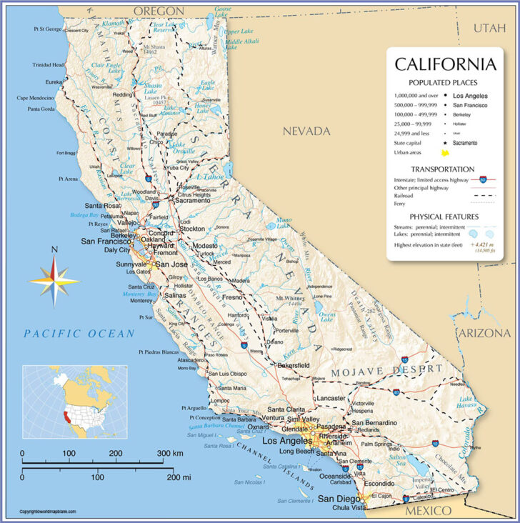 California Map With Cities