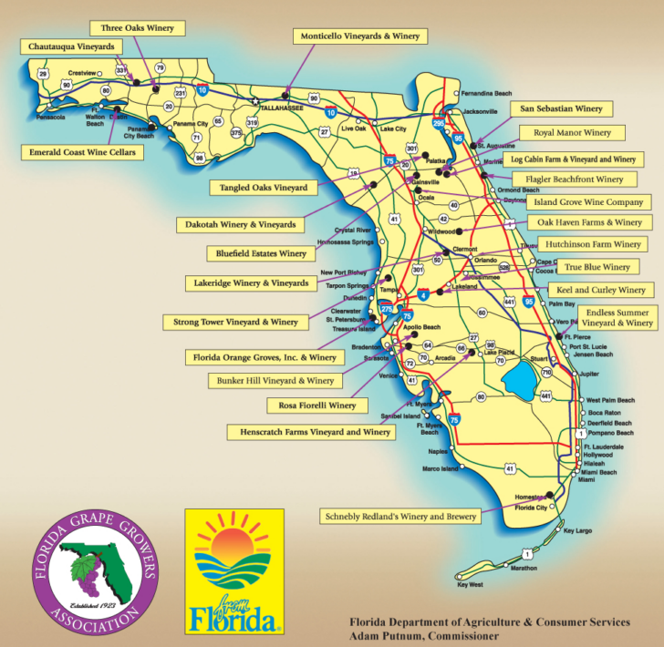 Florida Orange Groves Map