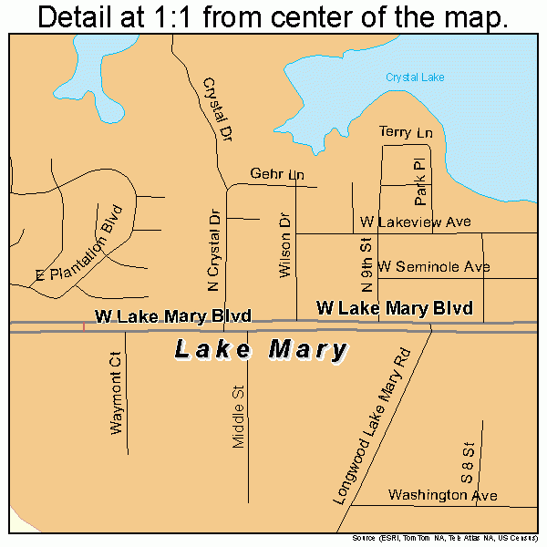 Lake Mary Florida Street Map 1238425