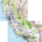 Laminated Map Large Detailed Roads And Highways Map Of California