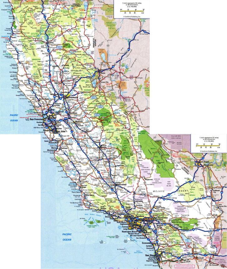 Detailed Road Map Of California