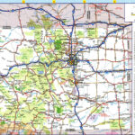 Laminated Map Large Detailed Roads And Highways Map Of Colorado State
