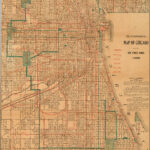 LAMINATED POSTER Blanchard S Map Of Chicago With The New Street Names