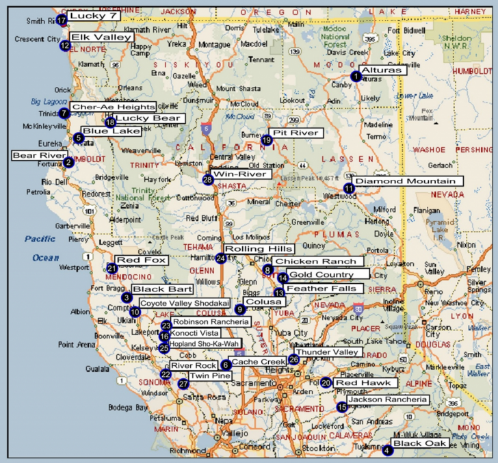 Map Of Northern California Cities And Towns