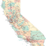 Large Detailed Administrative And Road Map Of California California