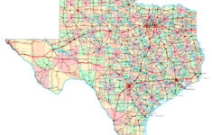 Large Detailed Administrative Map Of Texas State With Roads Highways