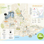 Large Detailed Lisbon City Travel Map Lisbon Portugal Europe