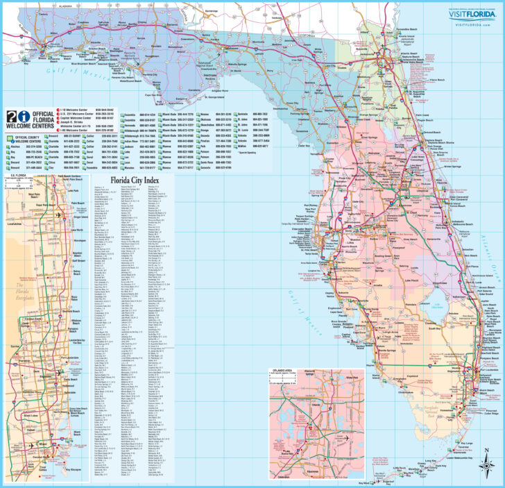 Large Font Map Of Florida