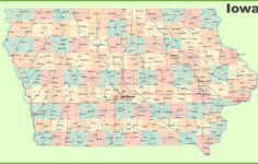 Large Detailed Map Of Iowa With Cities And Towns Inside Printable Iowa