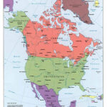 Large Detailed Political Map Of North America North America Large