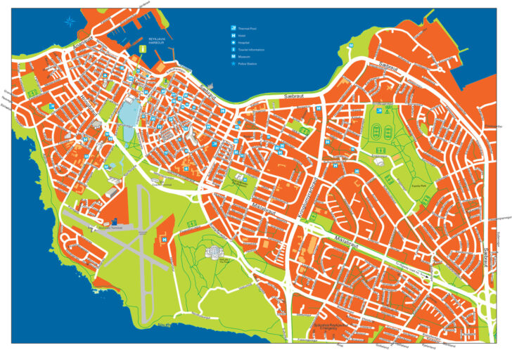 Easy Print Tourist Mao Reykjavik Map