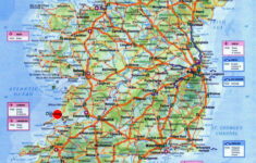Large Detailed Road Map Of Ireland With Cities Airports And Other