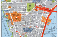 Large Detailed Road Map Of Lower Manhattan NYC Vidiani Maps Of